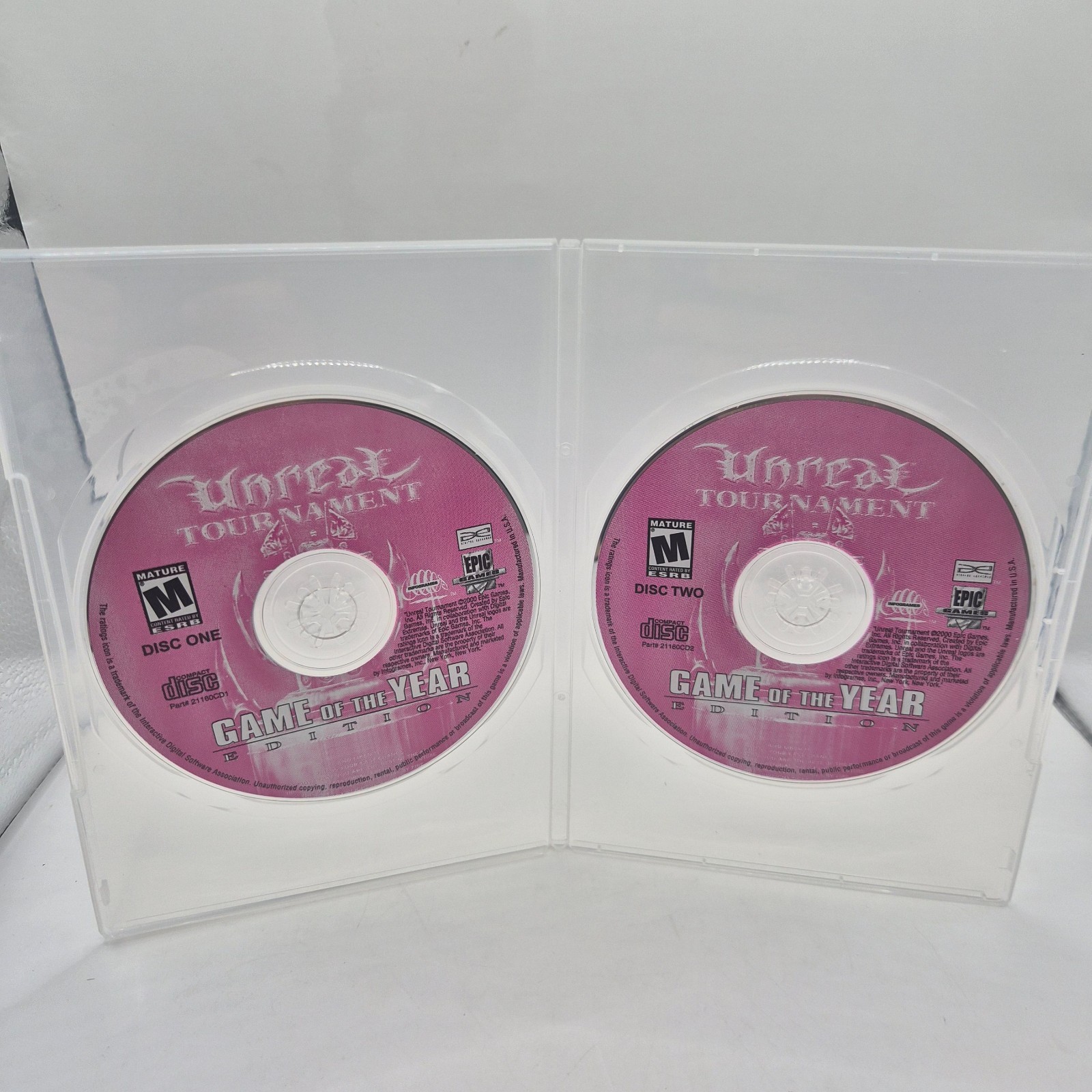 Unreal Tournament Game of the Year Edition PC 2 Disc Set Tested Working GOTY