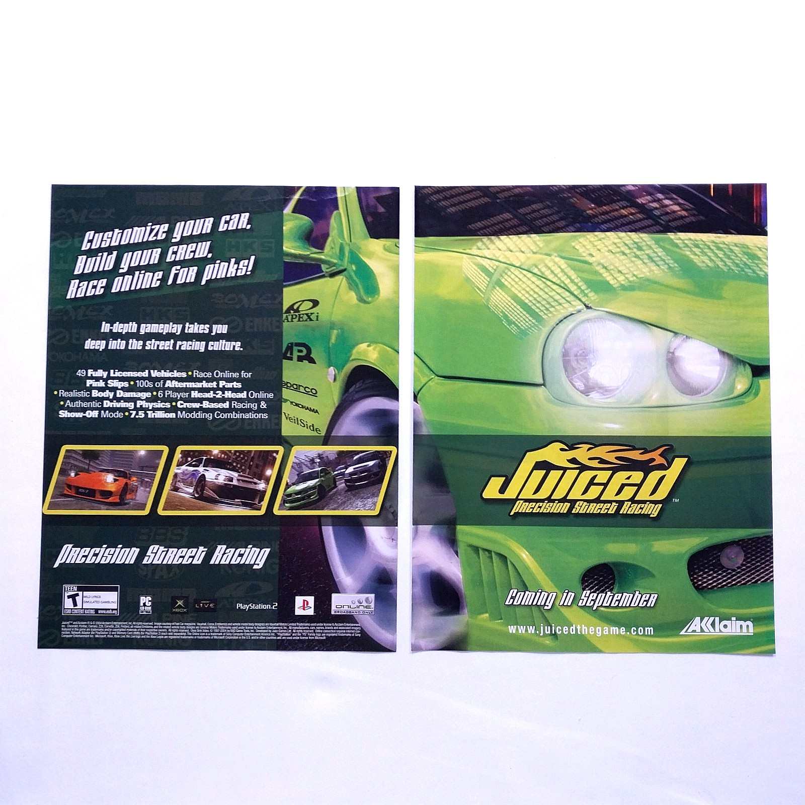 2004 Juiced Precision Street Racing Game Promo Vintage Print Ad Advert Wall Art