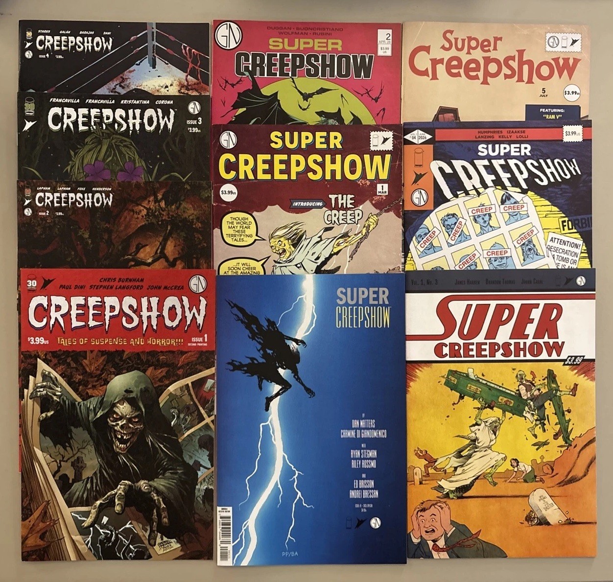Super CreepShow 1-5 Full Series W/One Shot + Creep Show Vol.1 #1-4