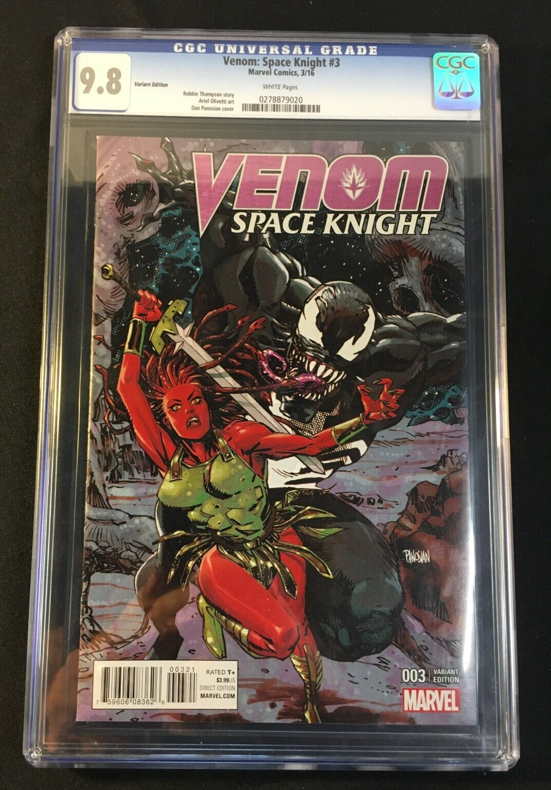 VENOM SPACE KNIGHT 3 CGC 9.8 Variant Dan Panosian RARE V 1 Carnage Spider-man