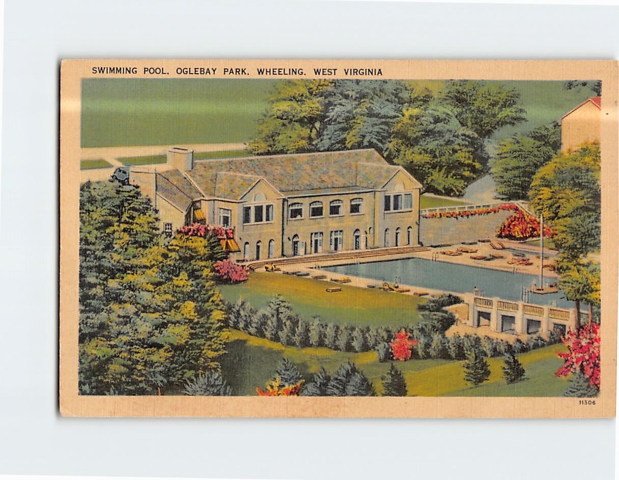 Postcard Swimming Pool Oglebay Park Wheeling West Virginia USA