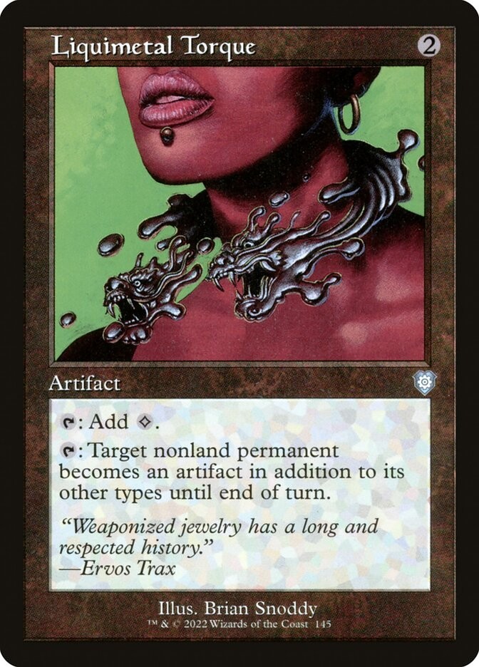 Liquimetal Torque (Retro Frame) - NM - Brothers War Commander BRC 145 - MTG
