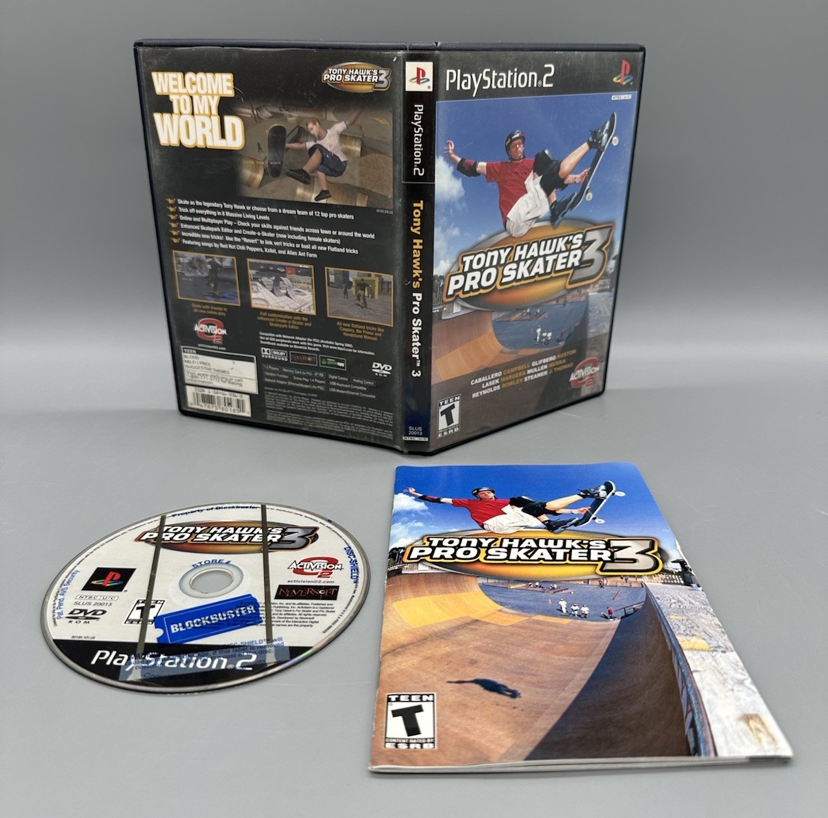 Tony Hawk's Pro Skater 3 (PlayStation 2 PS2) Black Label CIB COMPLETE