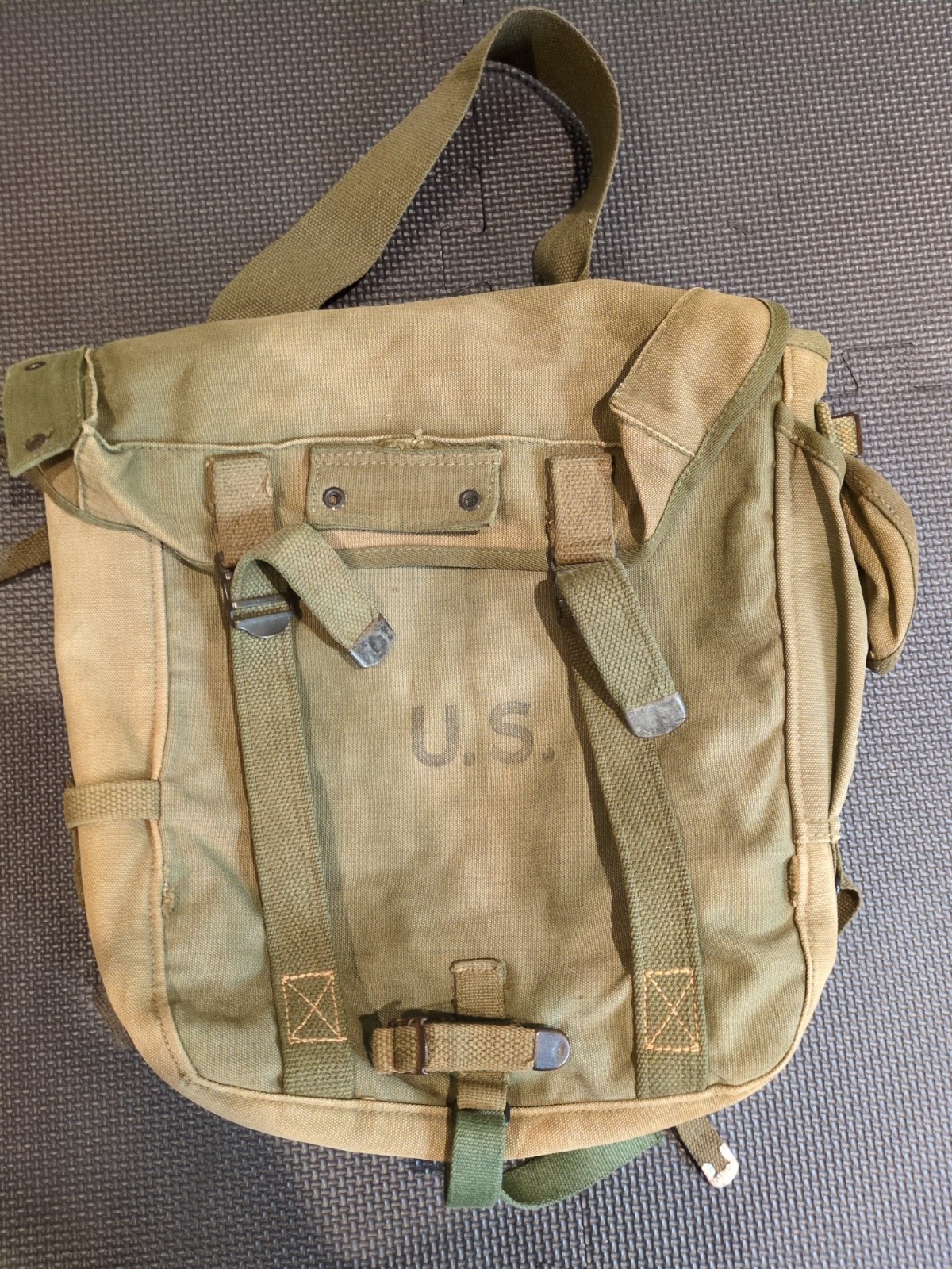 US Army M-1945 Combat Field Pack Vintage WWII Korean War Transitional Pack Od7
