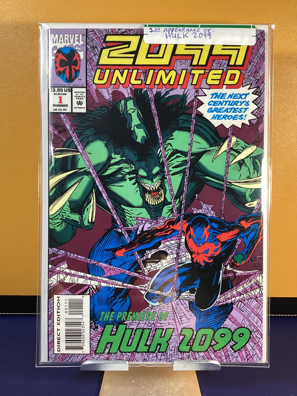 2099 UNLIMITED #1D NM 9.4 1st APPEARANCE OF HULK 2099 COVER BY CHRIS WOZNIAK