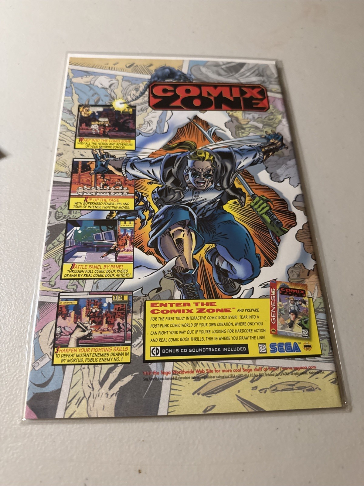 Comix Zone Sega Genesis 1995 Trade Print Magazine Ad Poster ADVERT
