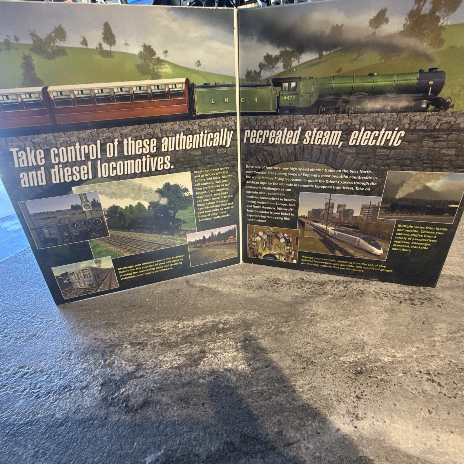 Microsoft Train Simulator PC CD-ROM Complete Big Box Strategy Guide Windows Game