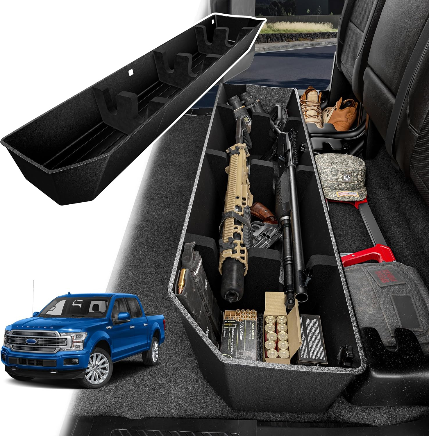 Under Seat Storage Box for F-150 Crew Cab & Super Duty 2015-2026