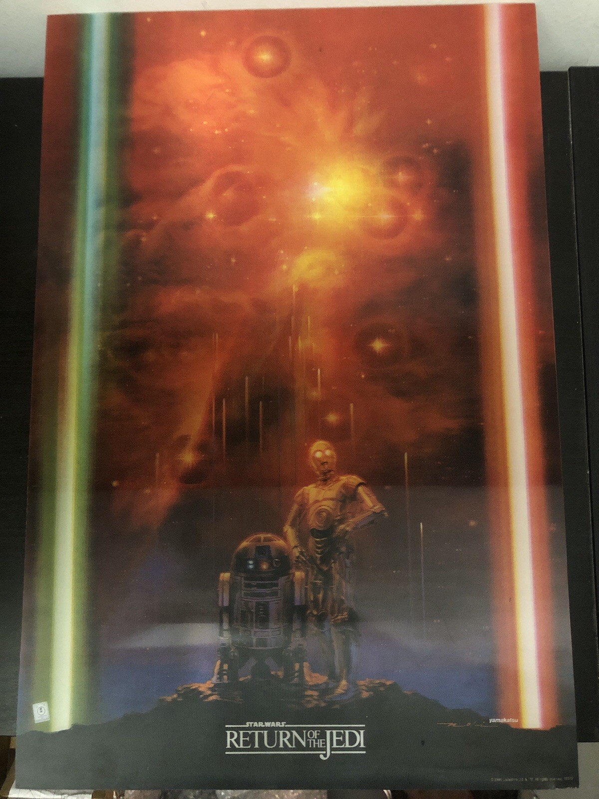 Ohrai Lenticular Star Wars Official Fan Club Return of the Jedi Poster Yamakatsu
