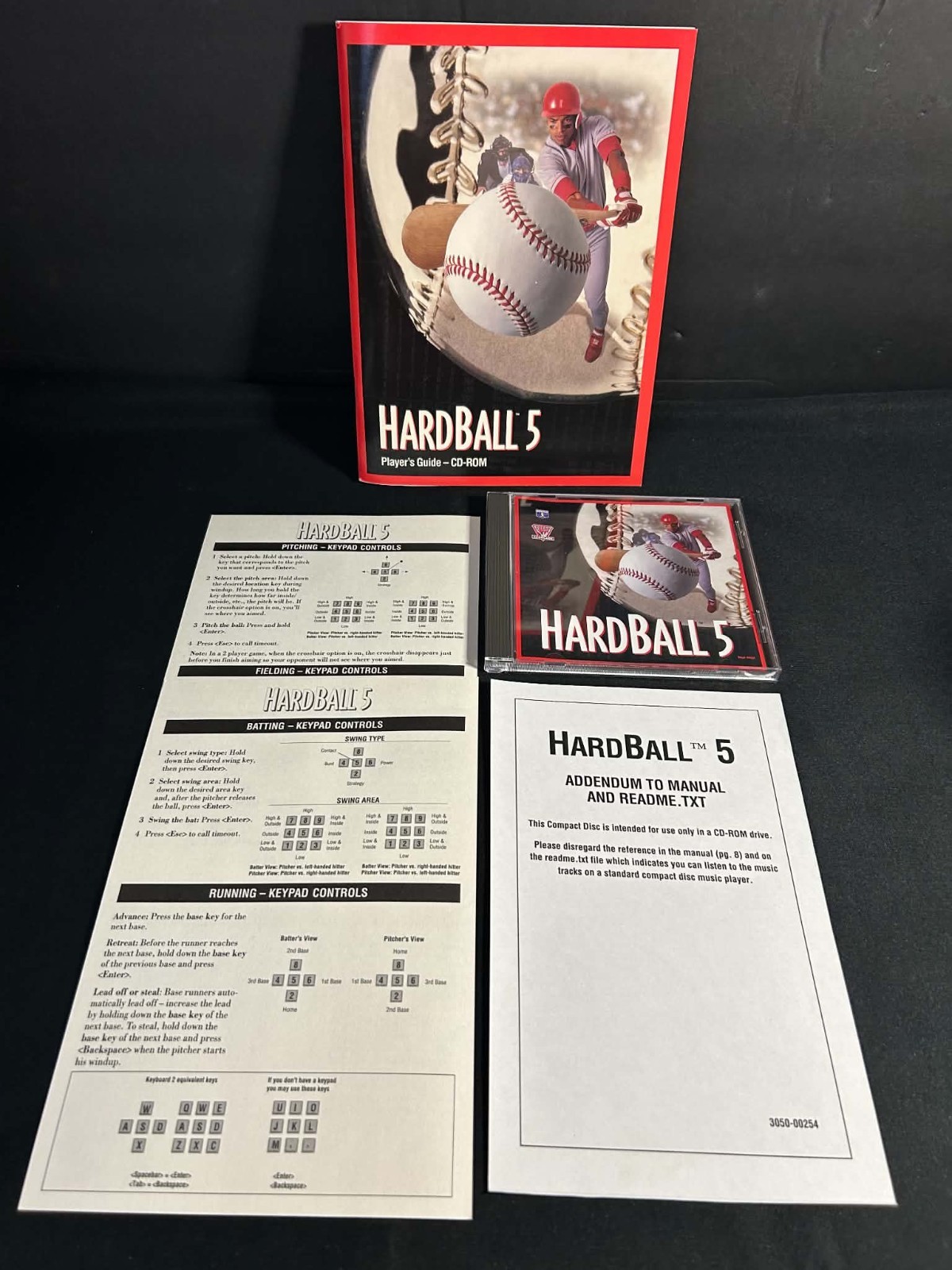 1995 Hardball 5 Baseball  PC CD VIDEO GAME Electronic Arts W / INSERTS 