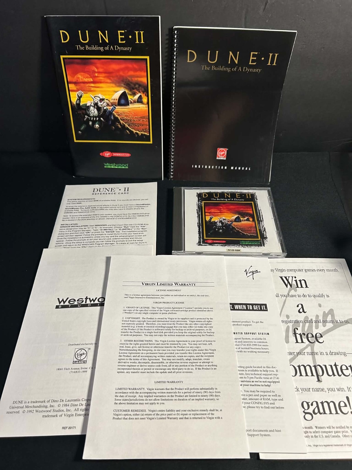 Dune II The Building of a Dynasty PC CD 1992 WESTWOOD STUDIOS VIDEO GAME 