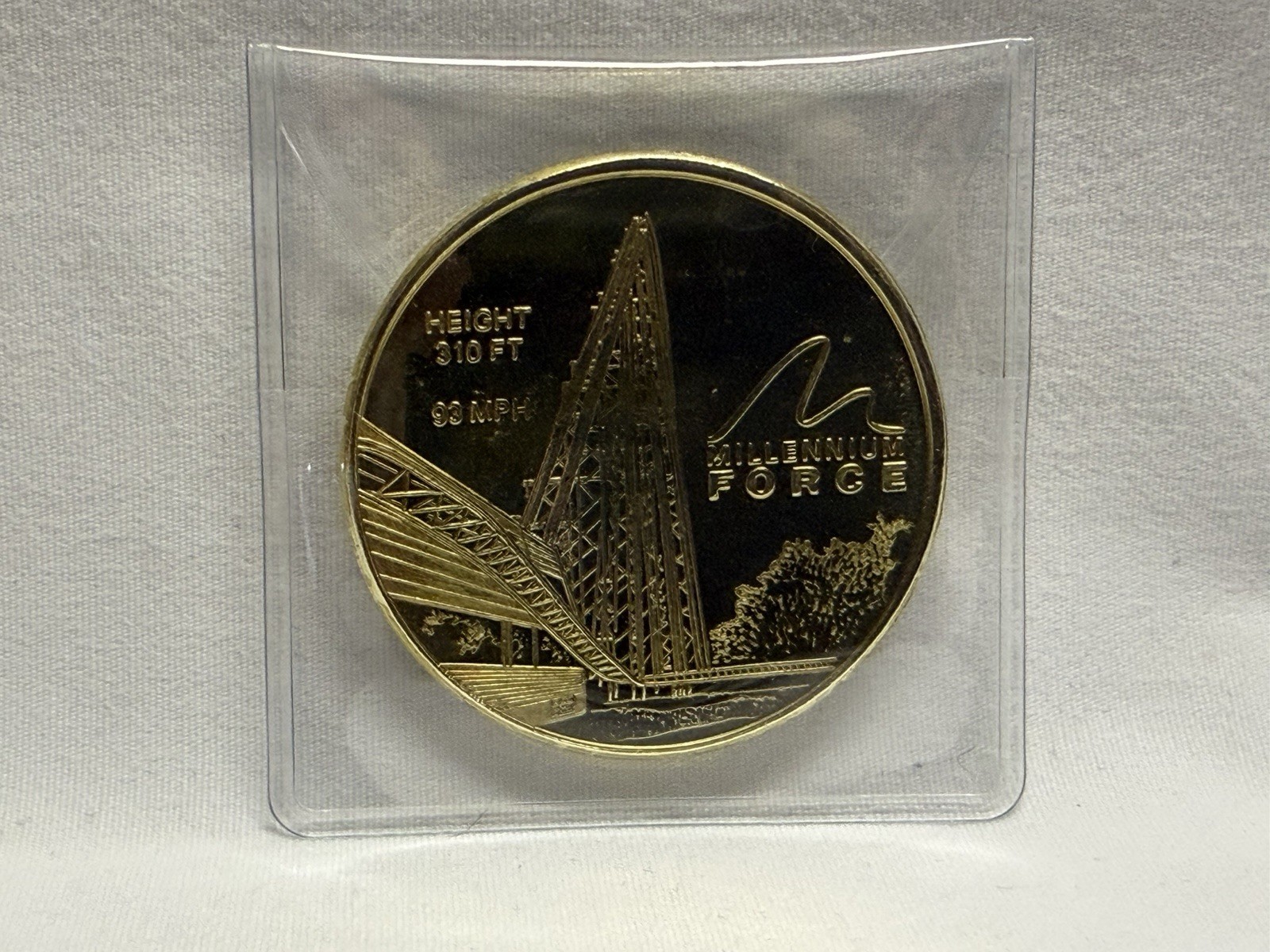Rare 2000 Millennium Force Roller Coaster Cedar Point Amusement Park Ohio Coin
