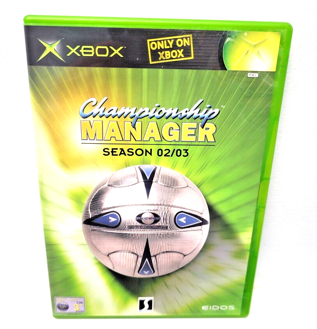 Championship Manager Season 02/03 2002/3 Original Xbox Game PAL UK NM 2002 2003
