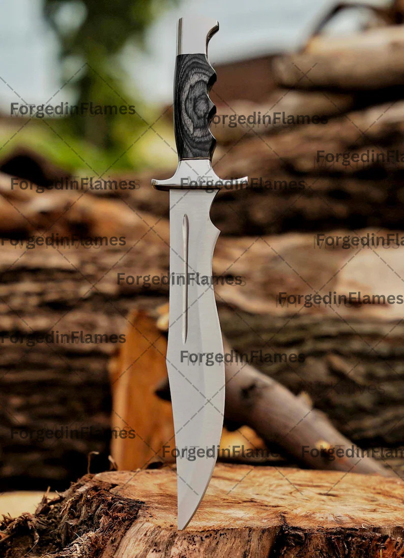 The Expendables Movie Replica Bowie Knife | Handmade D2 Steel Hunting Knife