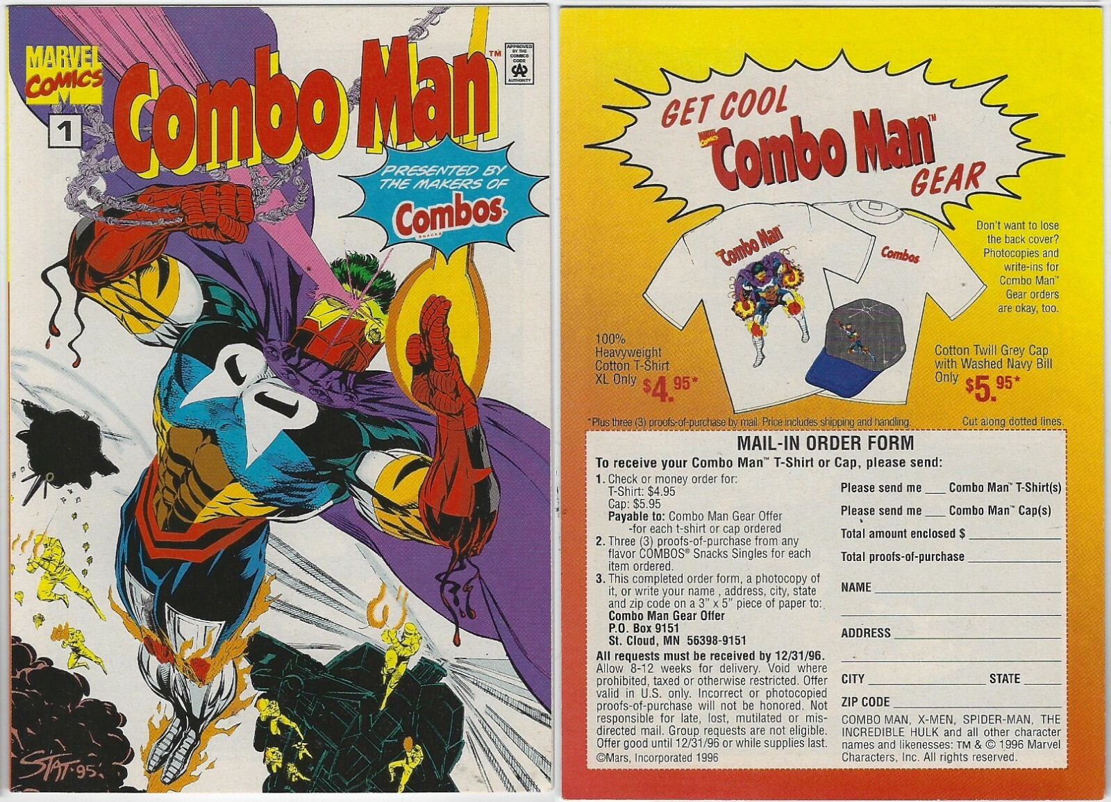 COMBO-MAN RARE MINI GIVEAWAY PROMO PROMOTIONAL COMIC 1996 MARVEL SPIDERMAN