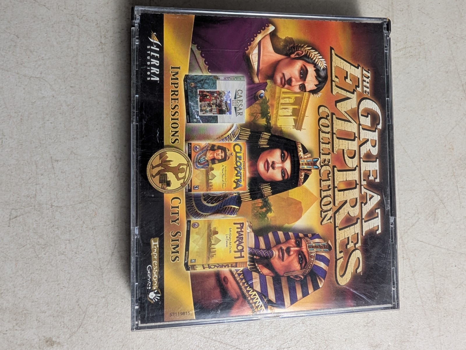 Great Empires Collection PC CD-ROM Game Lot Caesar III Pharaoh Cleopatra Zeus