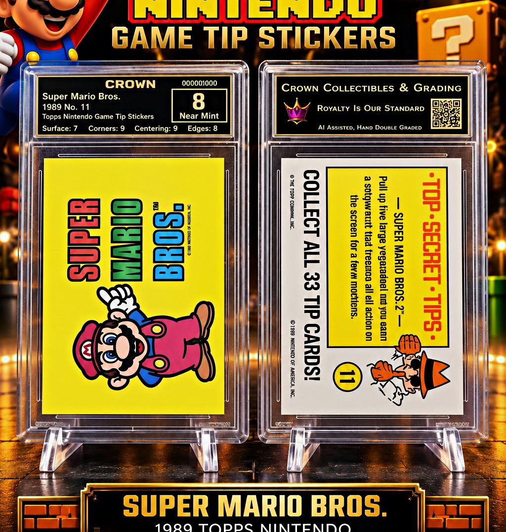 Topps 1989 Super Mario Bros. Nintendo Game Tip Stickers #11 Mario Sticker Card