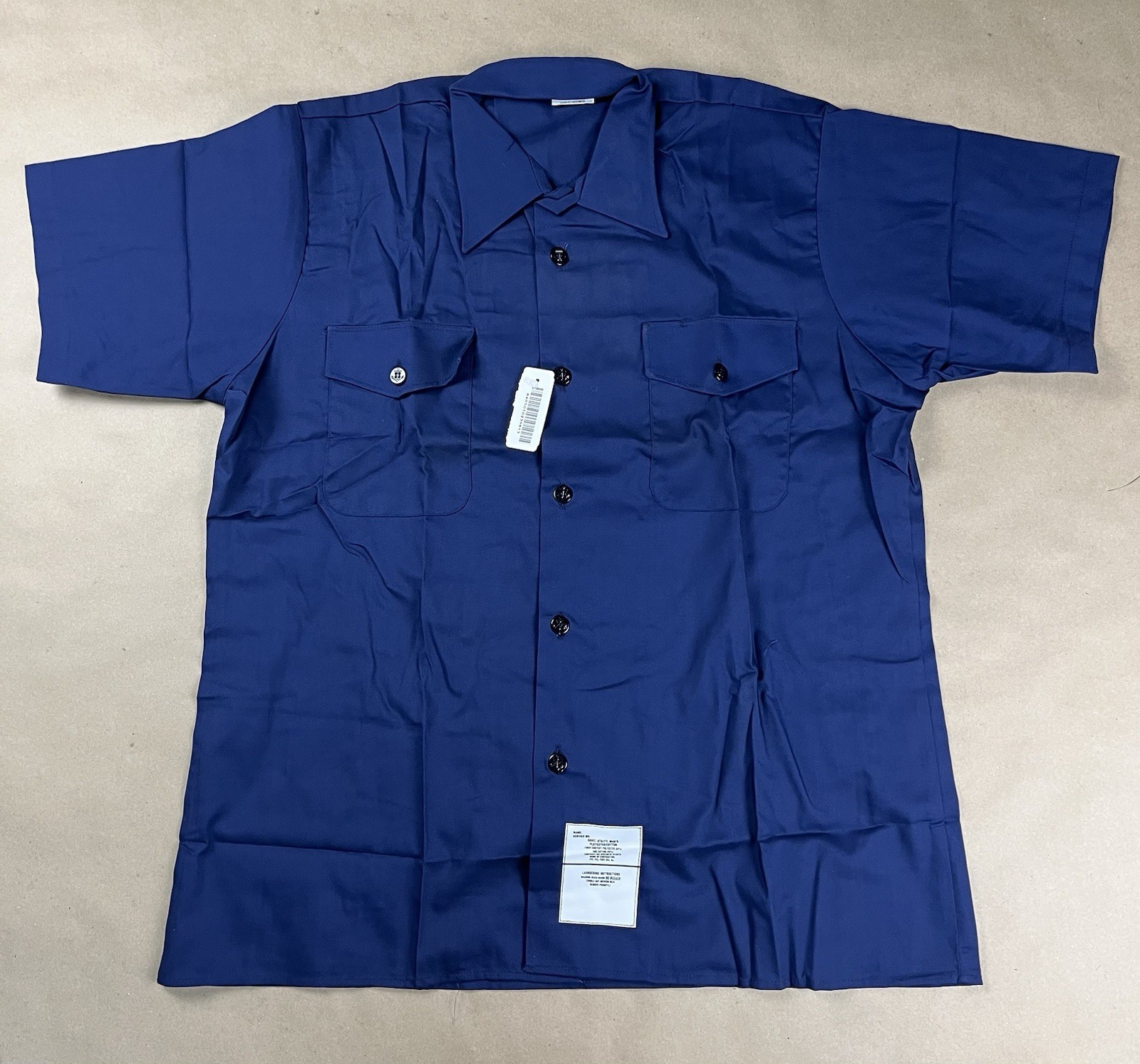 Vintage US Navy Utility Shirt Mens Size XL Navy Blue NOS With Tags