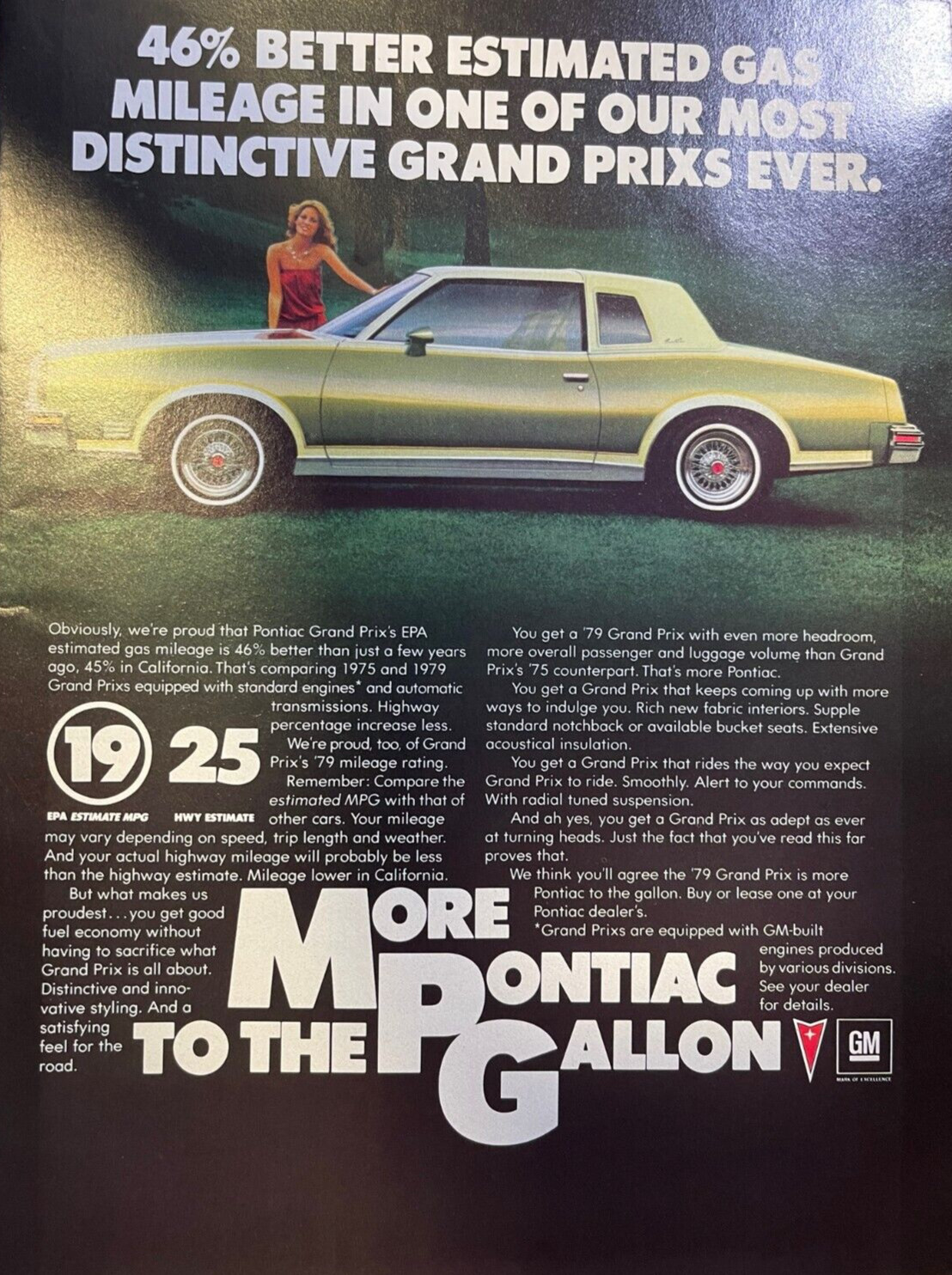 1979 Advertisement Garage Art Pontiac Grand Prix