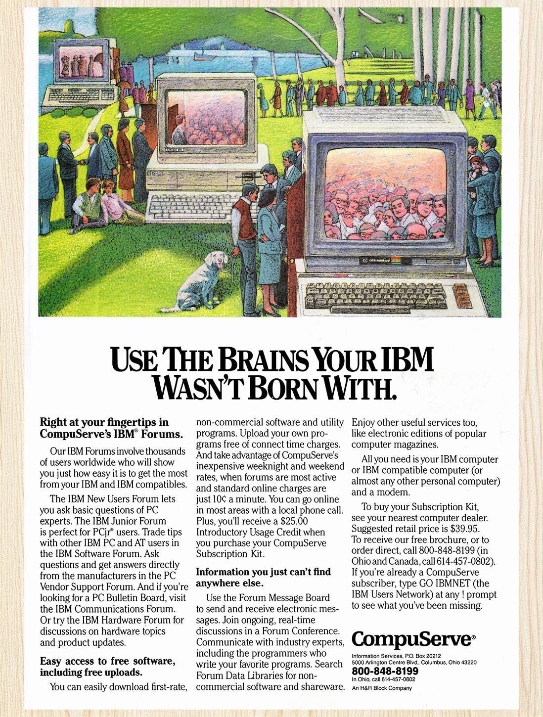 1986 CompuServe IBM Forums Original Advertisement v4