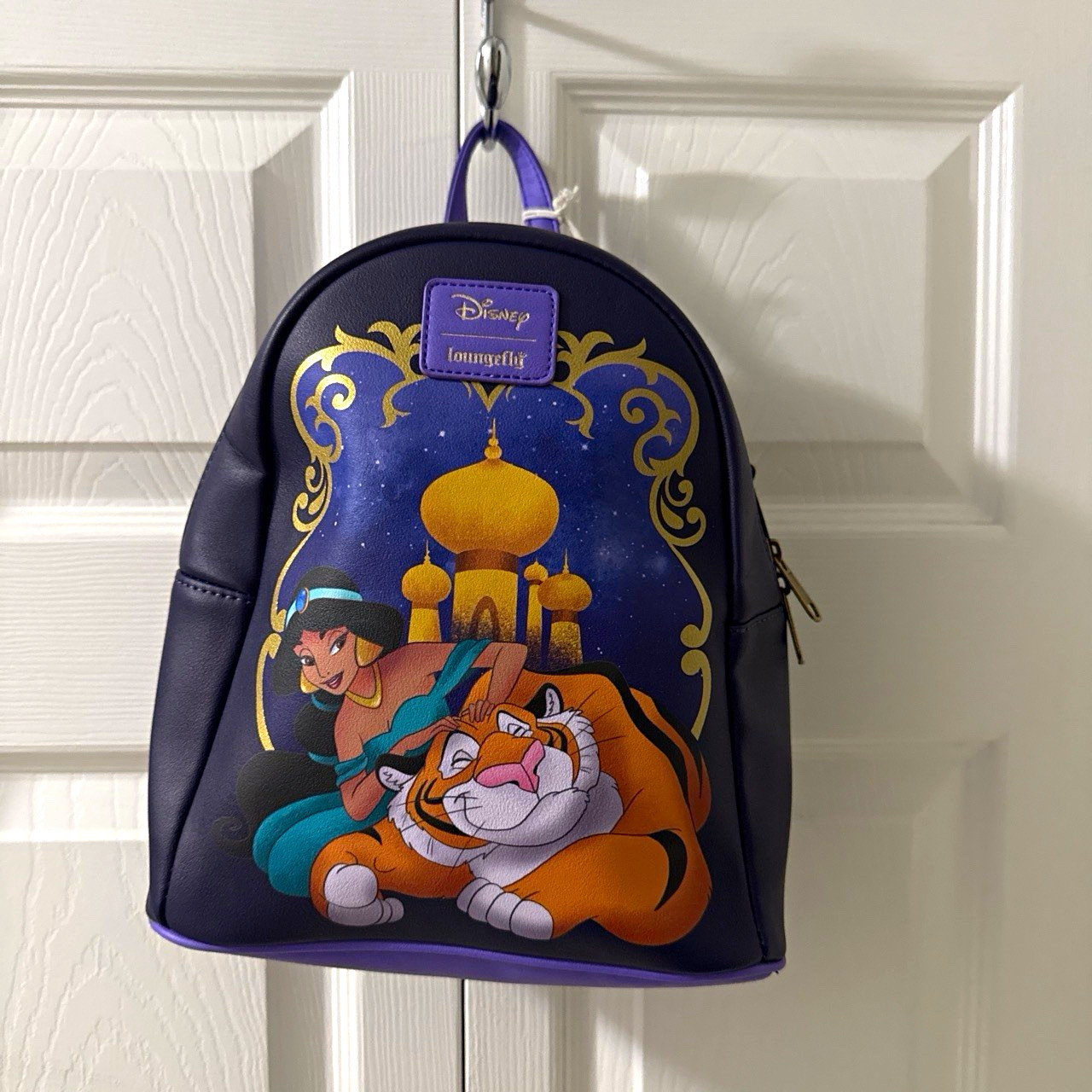 Loungefly Disney Aladdin Princess Jasmine & Rajah Mini Backpack Purple