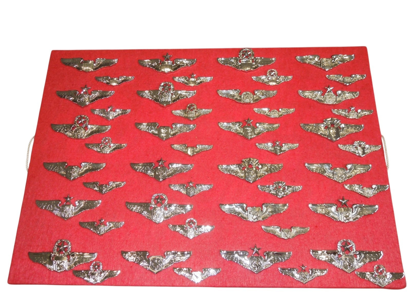 Modern USAF Air Force Badges Wings Pilot Aircrew Pins Insignia Display Board