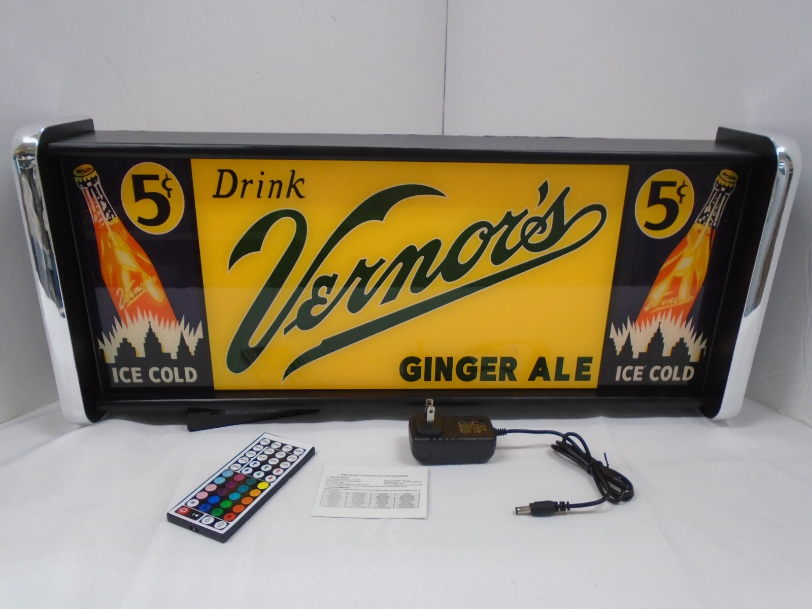 Vernor's Ginger Ale LED Display lighted sign lightbox Wall hanging Light