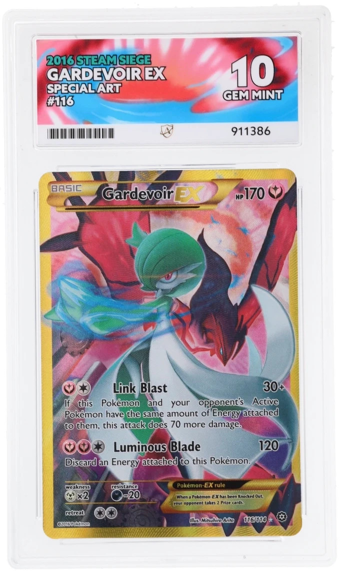 ACE 10  GEM MINT - Gardevoir EX - 116/114 Gold Secret Rare - Pokemon Steam Siege