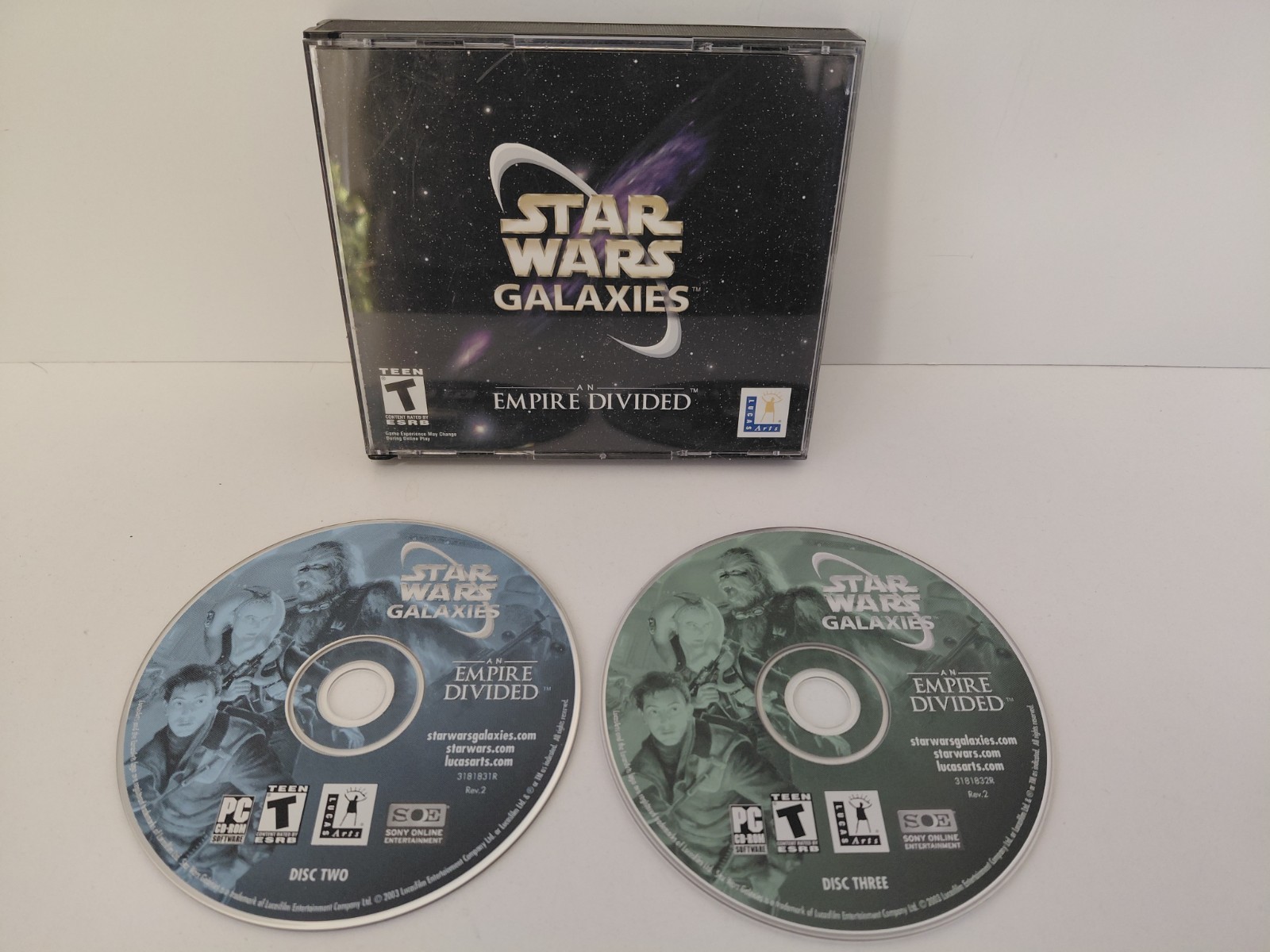 Star Wars Galaxies : An Empire Divided w/ Case (PC, 2003) LucasArts