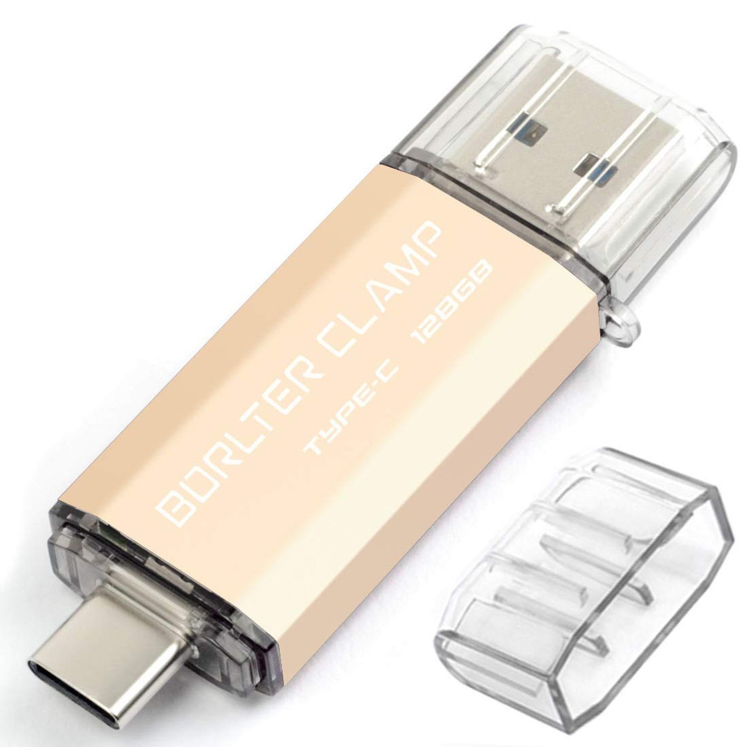 128GB USB Type-C Flash Drive 3.0 Dual Drive, BorlterClamp USB C Memory Stick ...