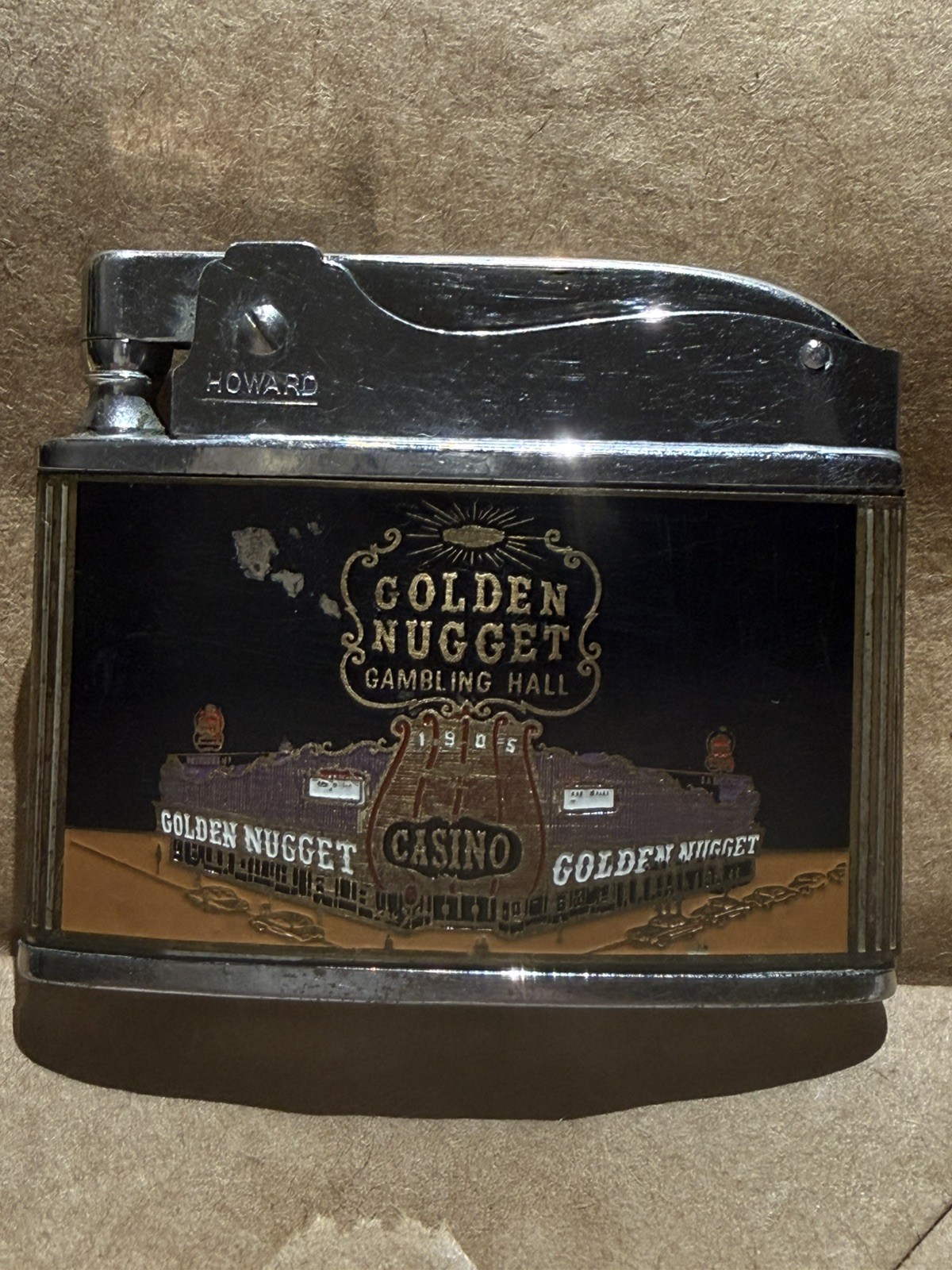 Vintage Howard Lighter Golden Nugget Casino Gambling Hall Las Vegas Nevada