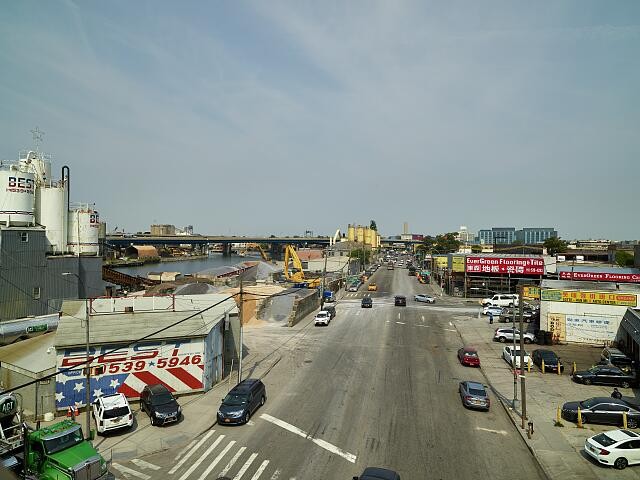 Photo:Flushing Queens New York 2000s 35th Avenue Street Scene Construction
