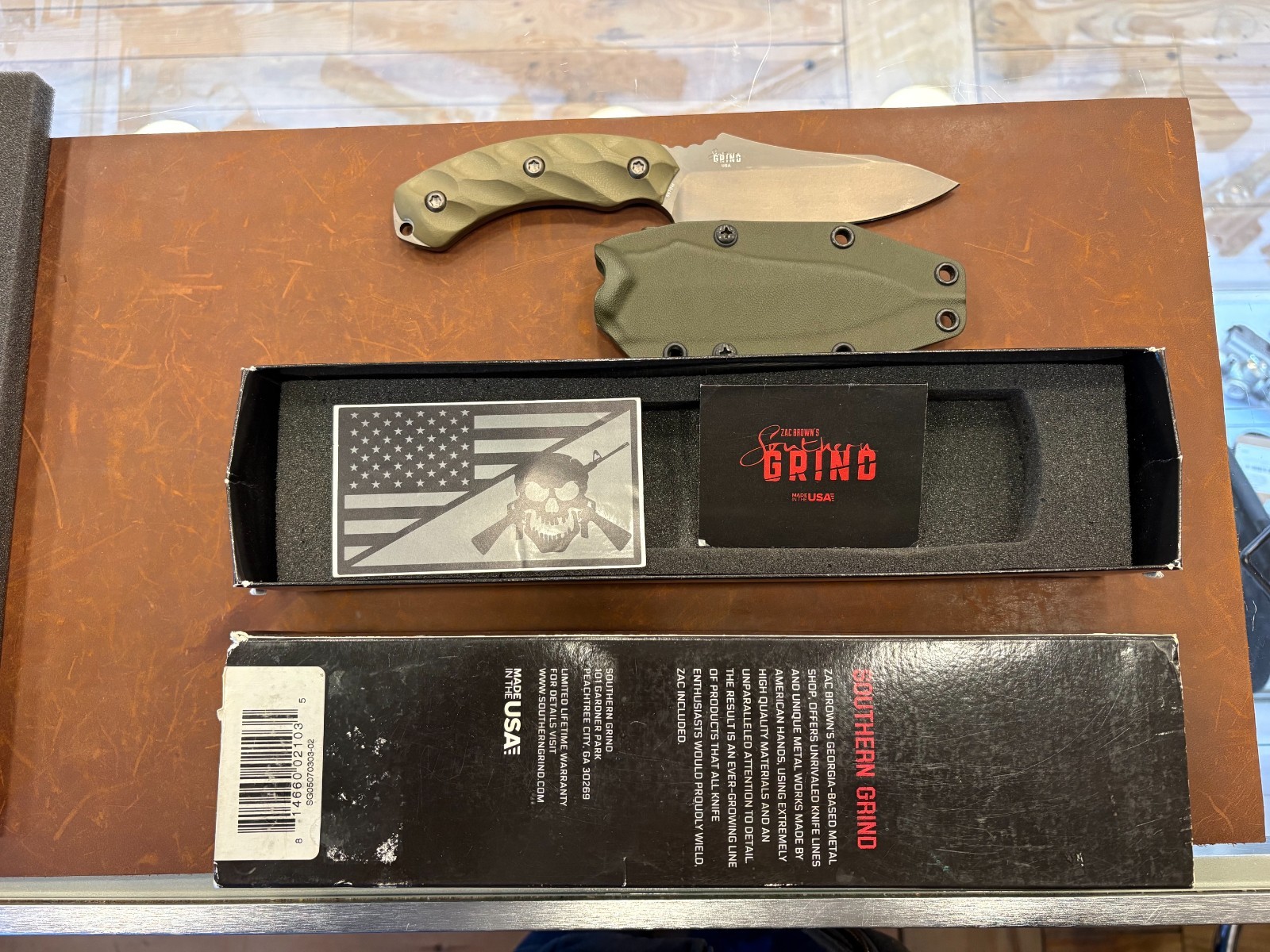 Southern Grind Jackal Fixed Blade Knife - Gunmetal PVD / OD Green G10 (NIB)