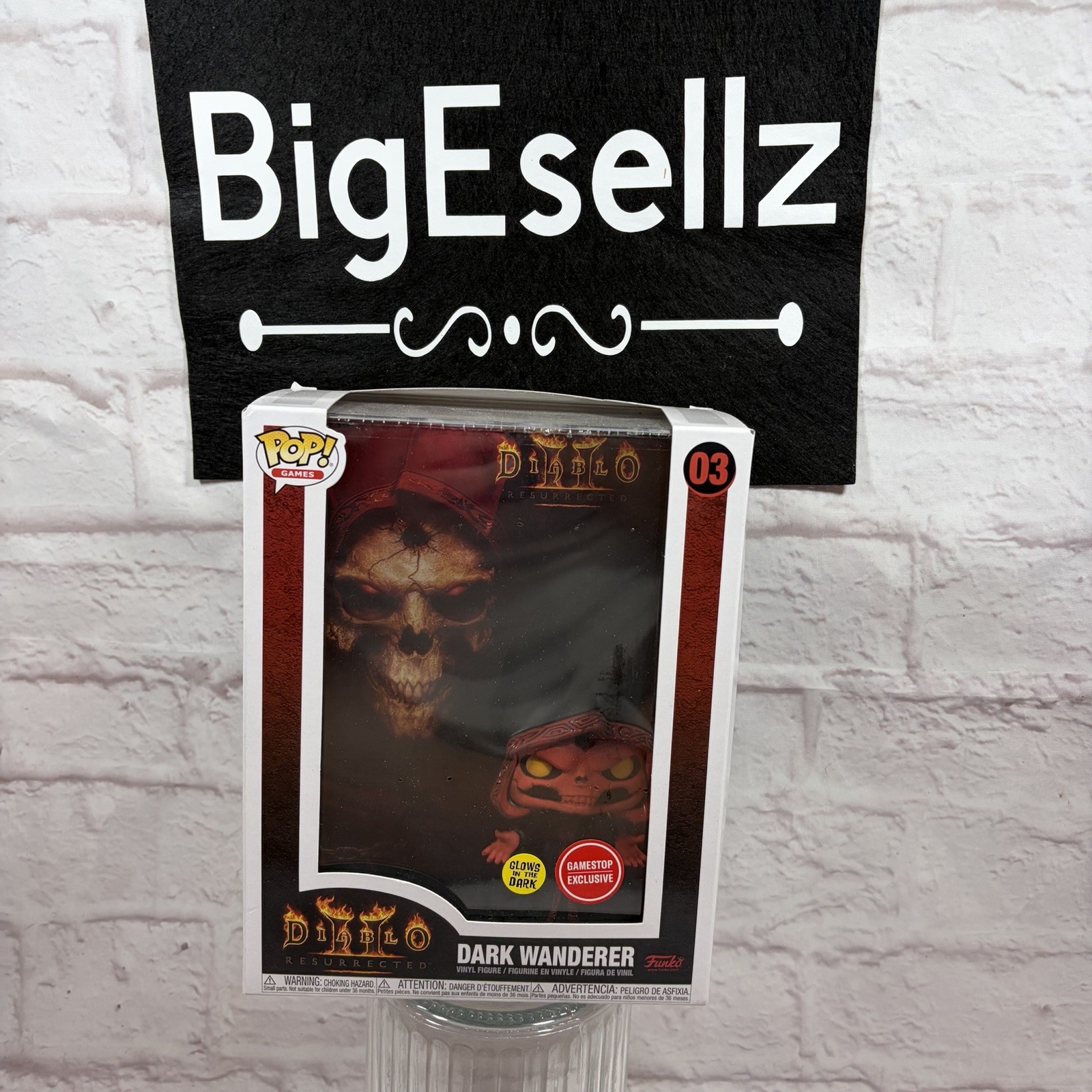 Funko Pop Games Diablo II Dark Wanderer #03 Glow in the Dark GameStop Exclusive