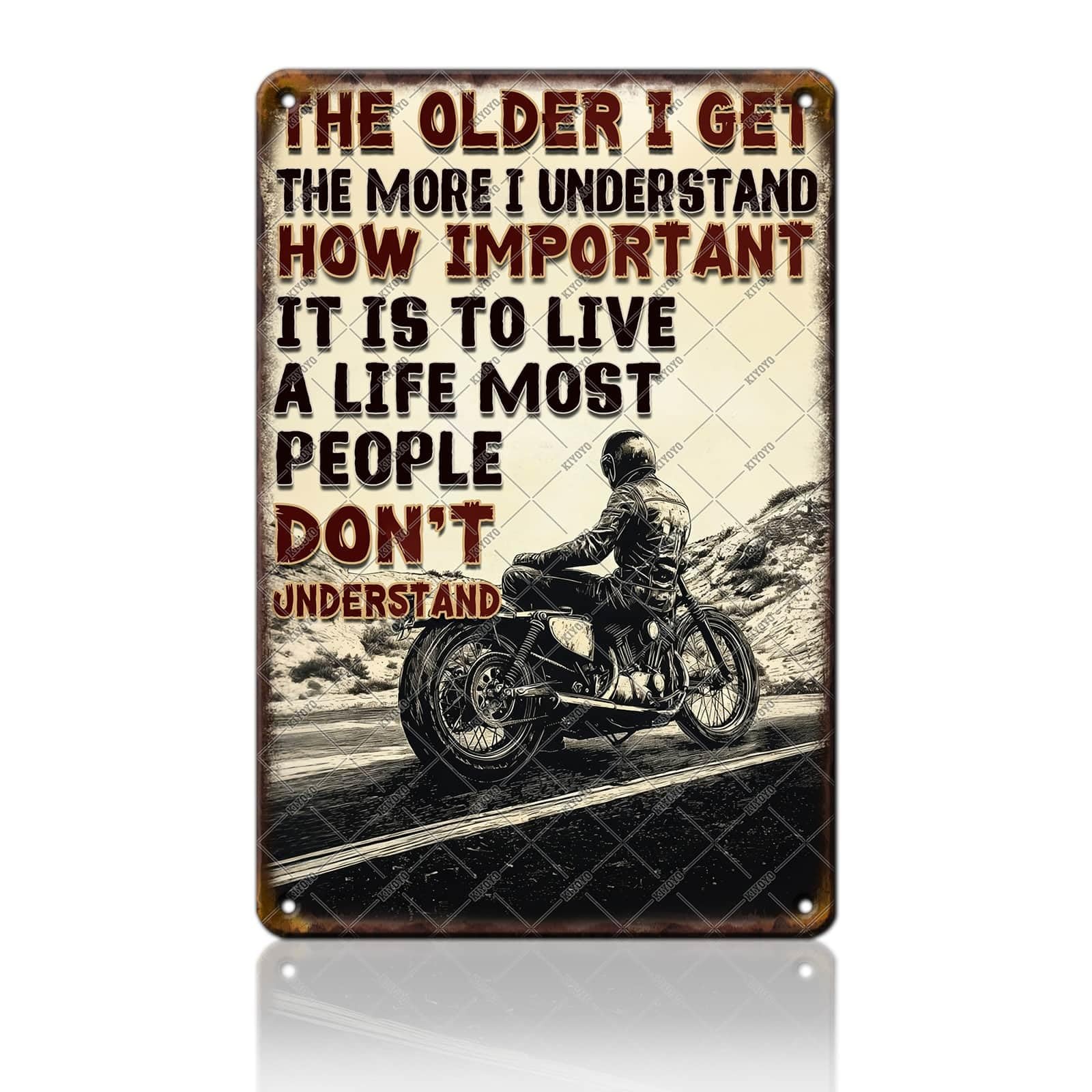 Dirt Bike Lovers Tin Metal Signs Home Décor When Life Gets You Down Remember It'