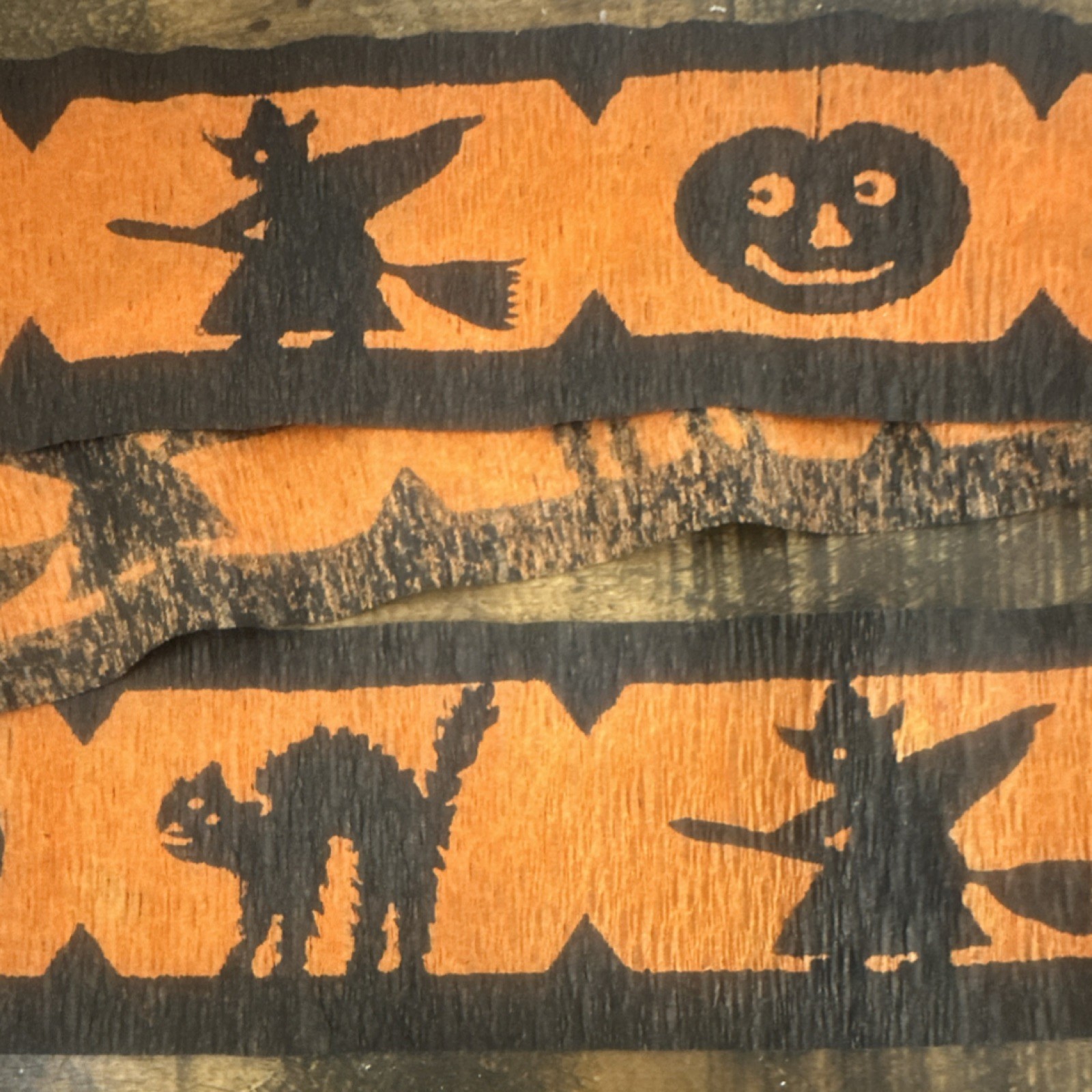 Halloween Crepe paper trim approx 47-49”