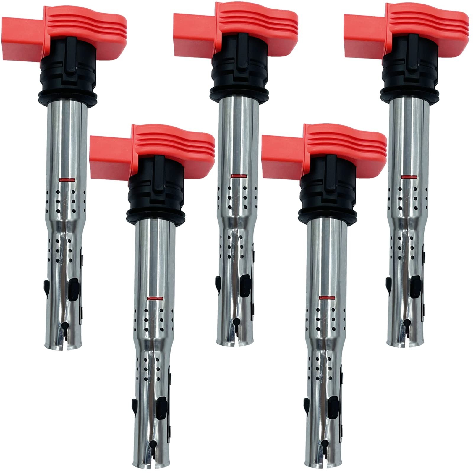 REP TOP IGNITION COIL SET OF 5 COMPATIBLE WITH Volkswagen Beetle Golf JETTA P...