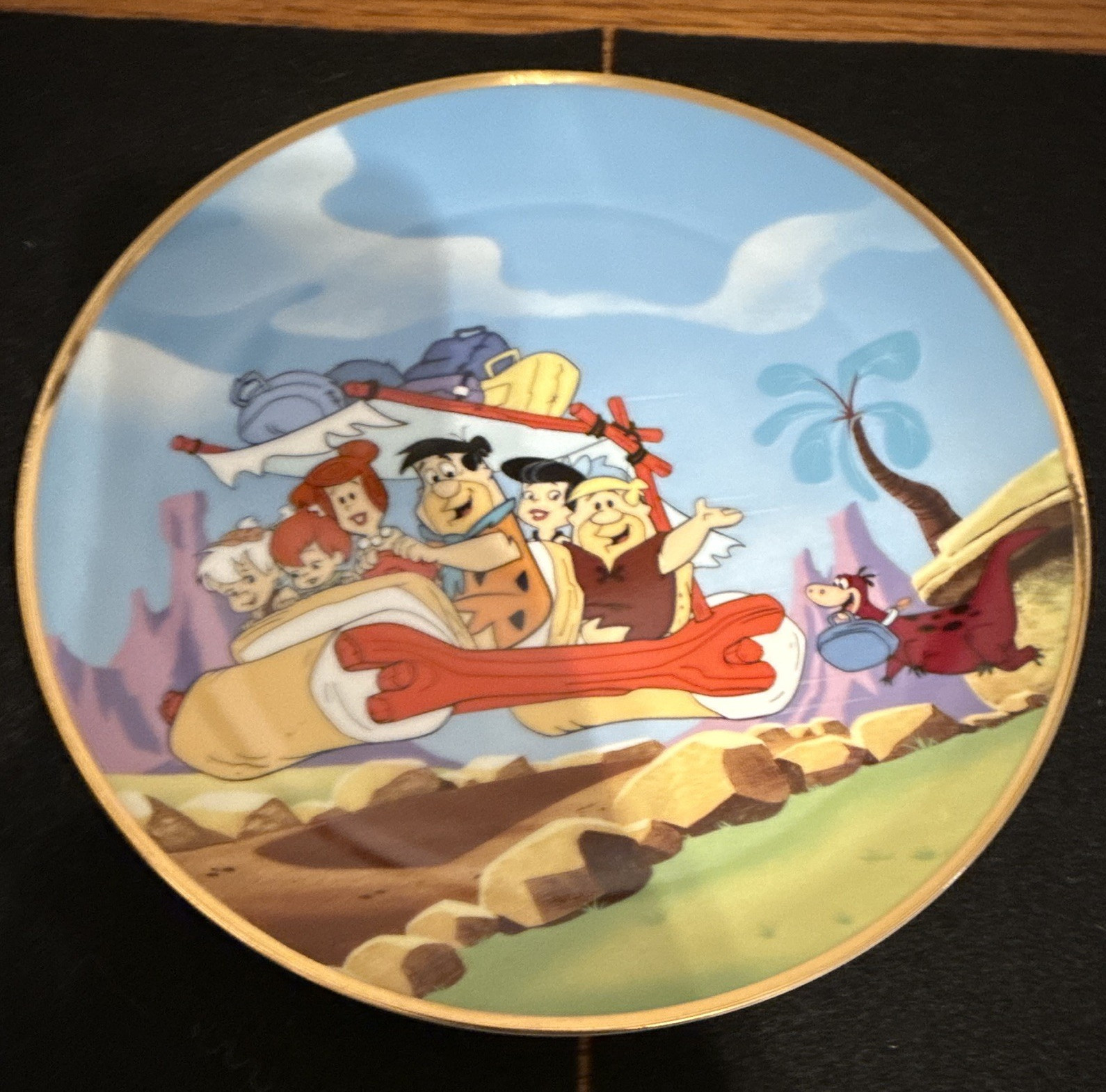 Franklin Mint The Flintstones Limited Edition Porcelain Collector Plate Round
