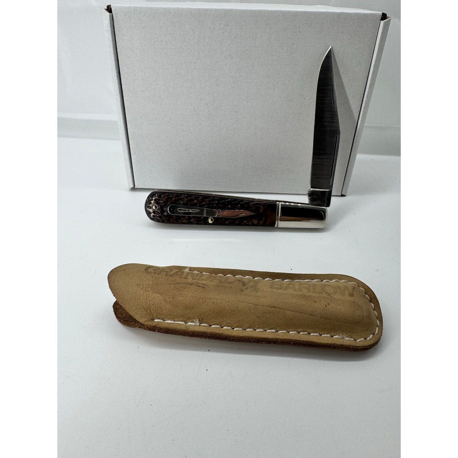 1973 A G Russell Co by Camillus 1662 Big Barlow knife Ark-2 USA with sheath