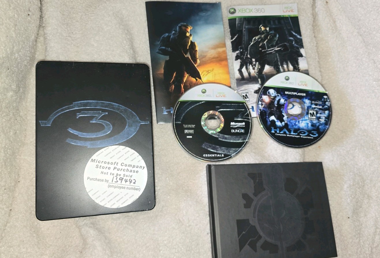 Microsoft Halo 3 Collector\'s Edition Steelbook Xbox 360 Employee Store Sticker