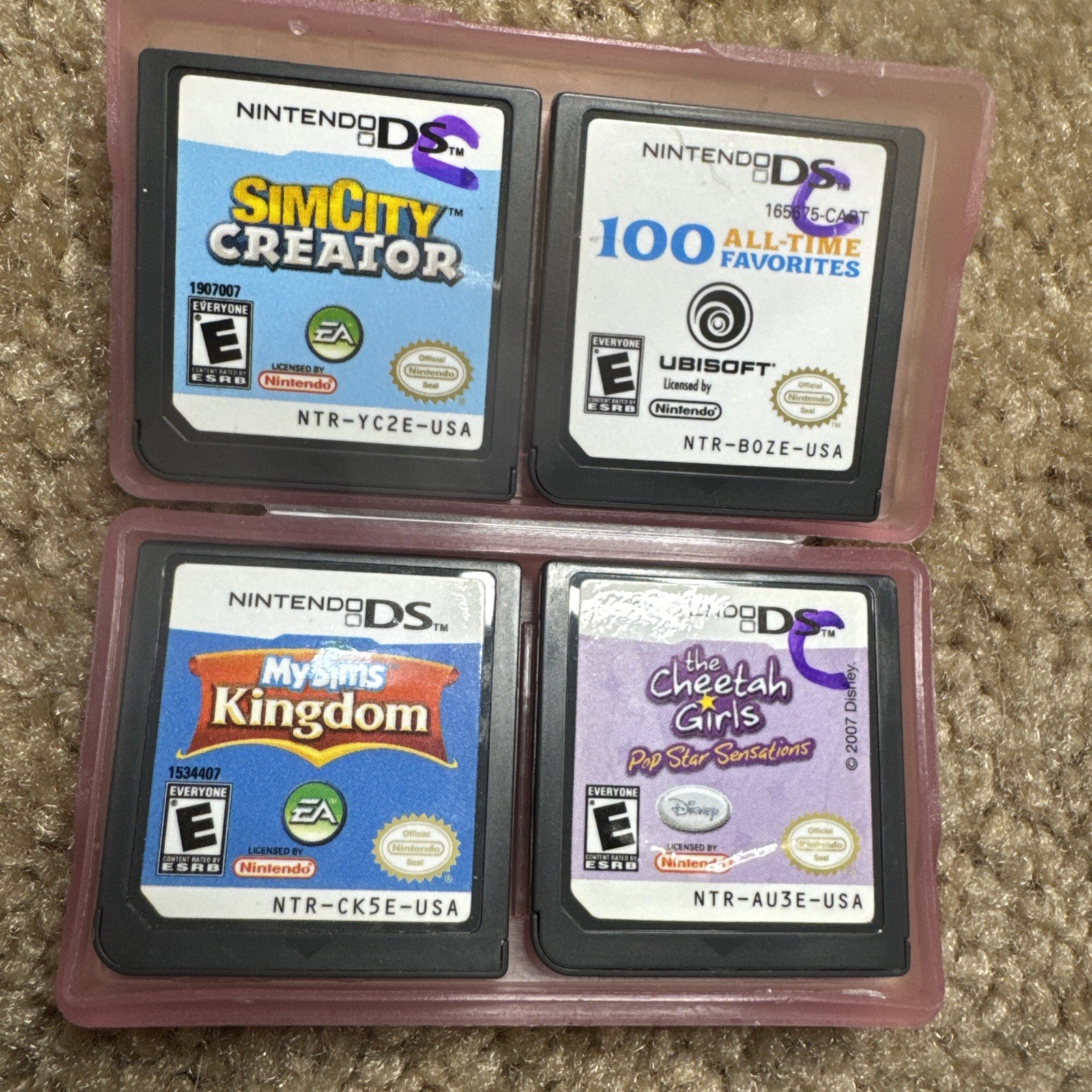 My Sims, Cheetah Girls, Sim City, Fav’s Lot 4 Games Authentic Tested