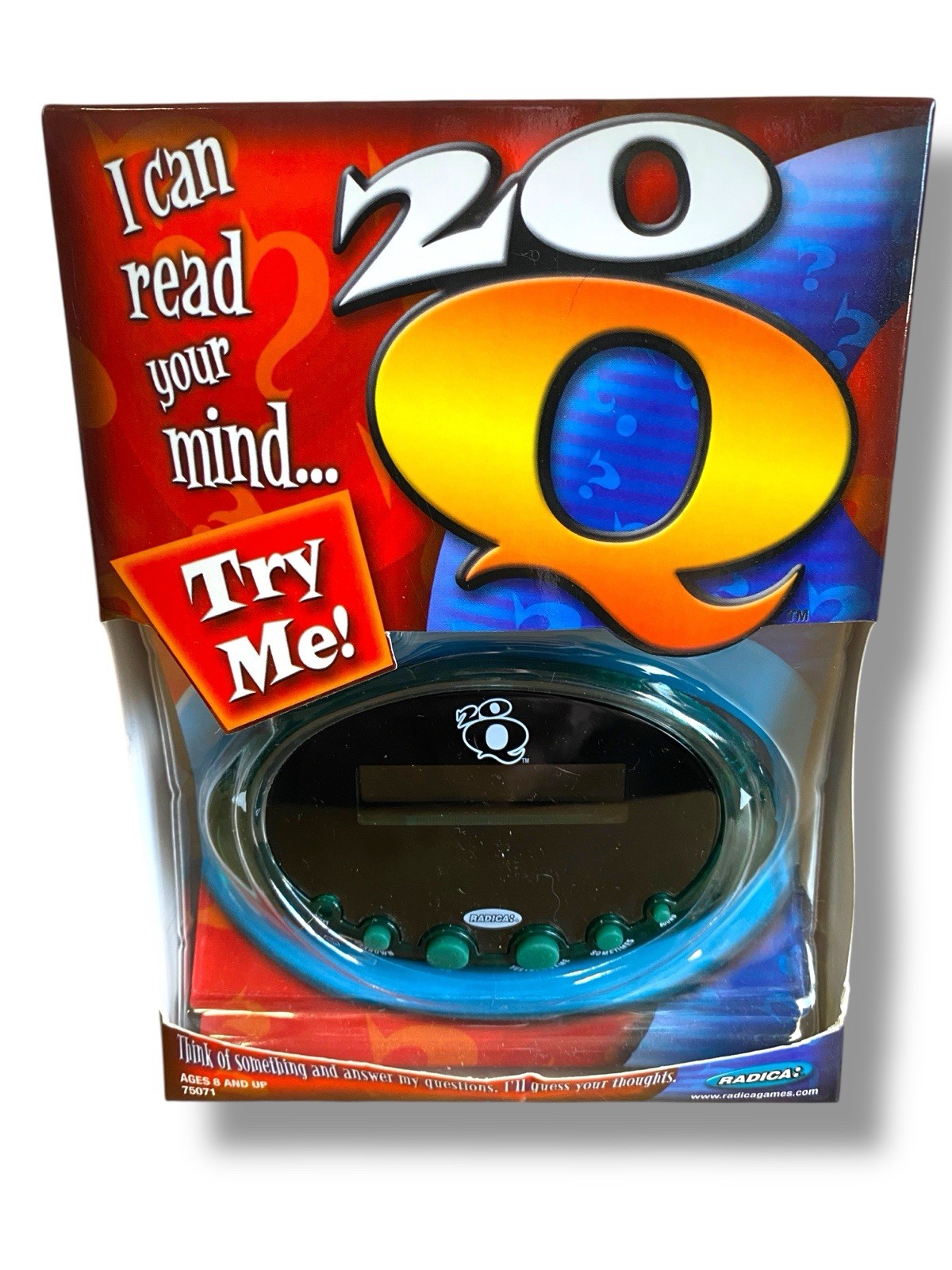 2004 Radica 20Q 20 QUESTIONS ELECTRONIC GREEN  HAND-HELD GAME - NEW