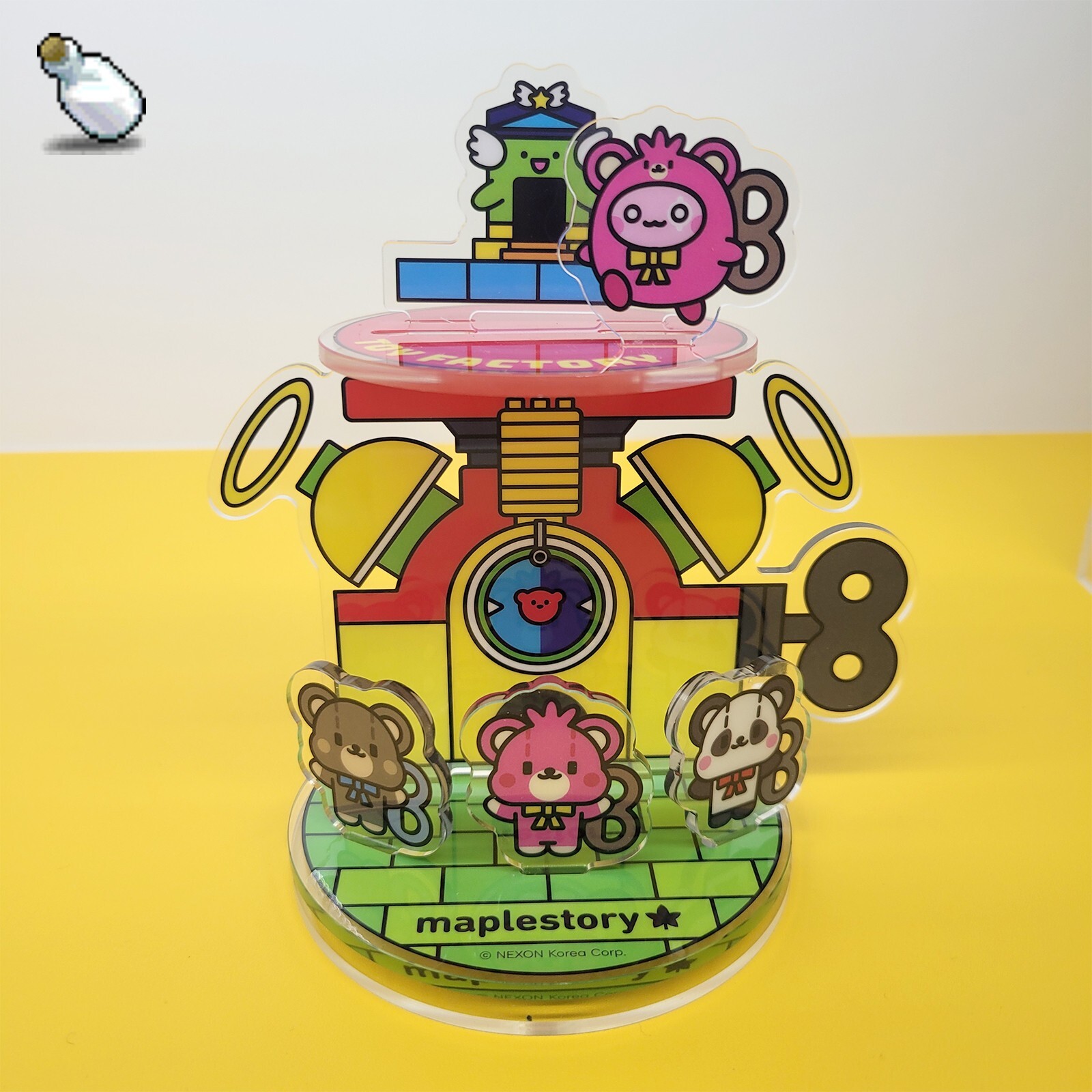 MapleStory MapleCon 2024 Rotating Acrylic Stand Pinkbean&Friends, Exclusive Rare