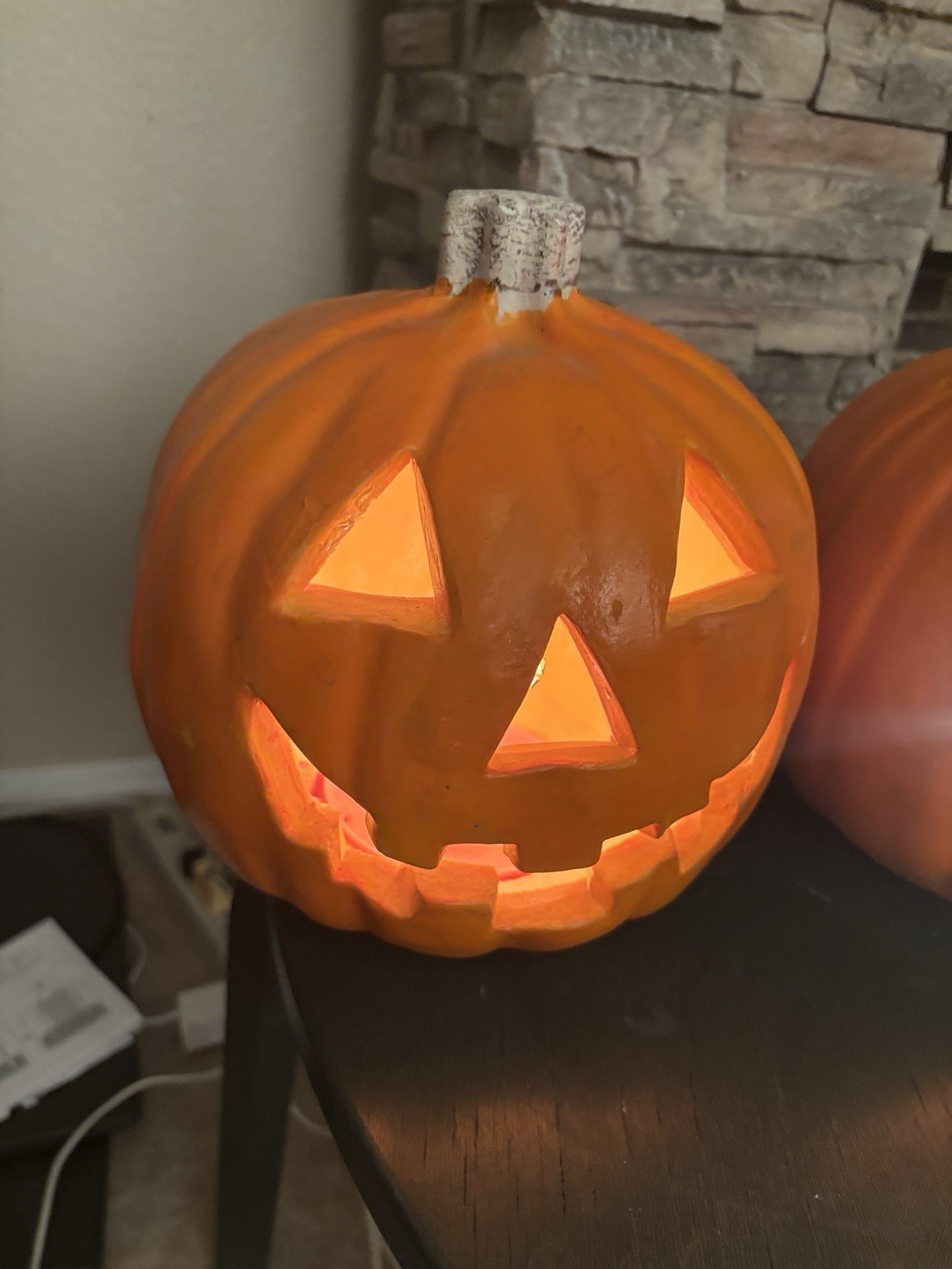 Vintage 1998 Lighted Pumpkin Jack O-Lantern Foam Blow Mold Paper Magic Group