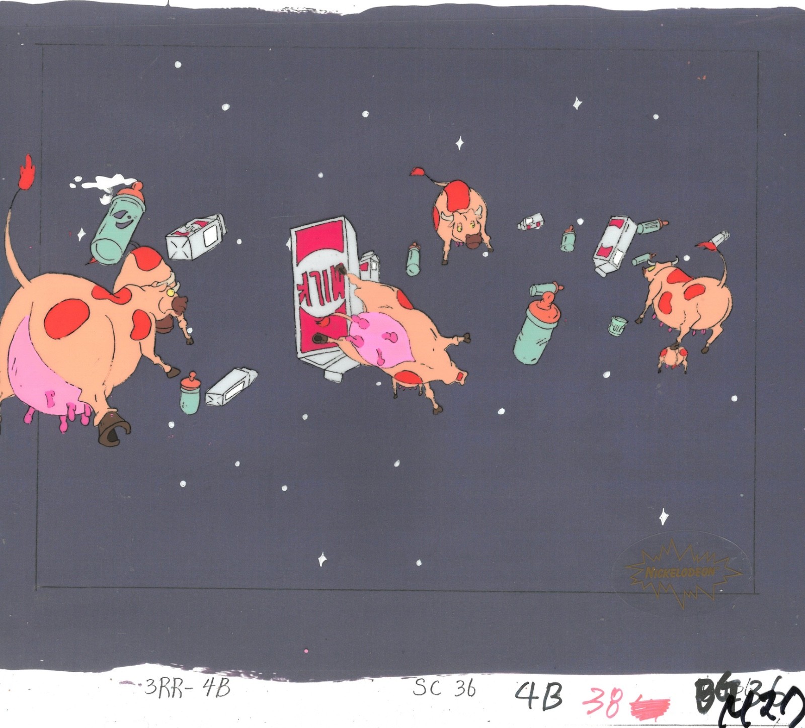 Rugrats Original 1990's Production Cel Animation Art 90's Nickelodeon Milkly Way