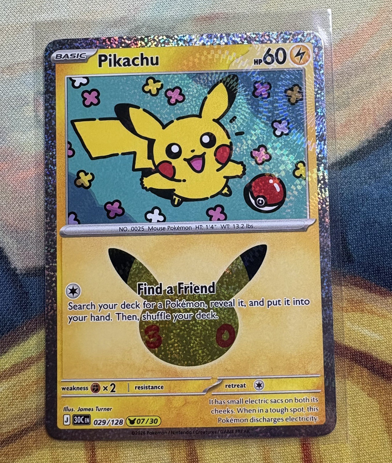 Pikachu 29/128 (0730) 30th Anniversary - Pokemon TCG