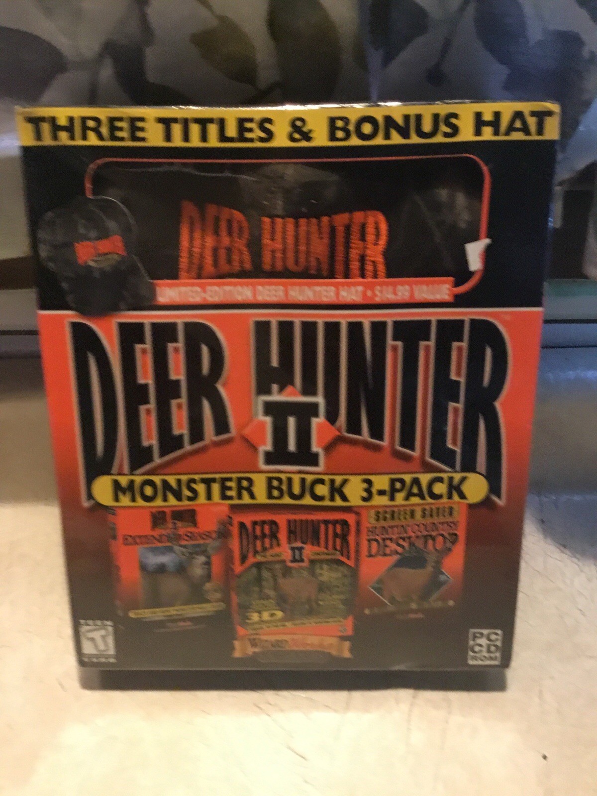 Deer Hunter II Monster Buck 3-Pack Three Title Collector Set RARE NEW Bonus HAT