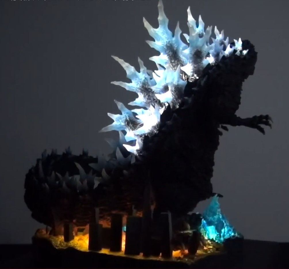 X-PLUS Ric GODZILLA Final Wars 2004 Figure LED Poster ver Serial No. Yuji Sakai