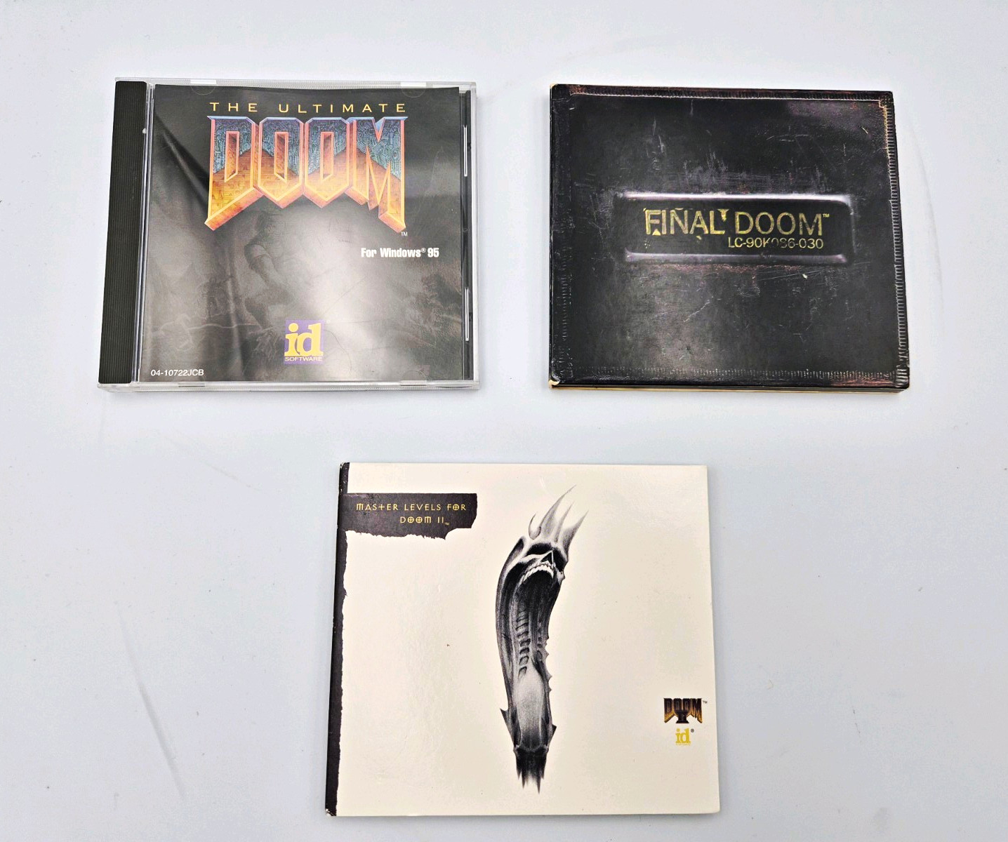 Lot of 3 Doom Games: The Ultimate DOOM & Final Doom & Master Levels for Doom II