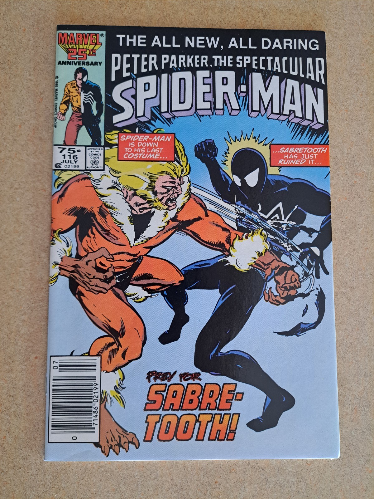 marvel comics peter parker the spectacular spider-man 116  july 1986